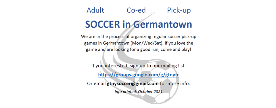Germantown Adult Pickup Soccer